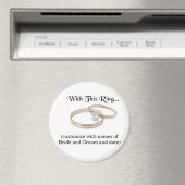 Bruiloft Souvenir Magnet (Insitu (Vaatwasser))