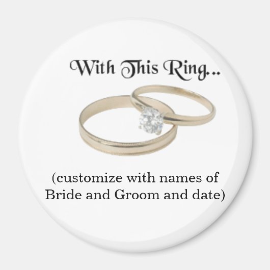 Bruiloft Souvenir Magnet (Voorkant)