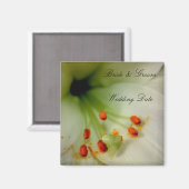 Bruiloft Souvenir Magnet - Bloemen (Voorkant / Achterkant)