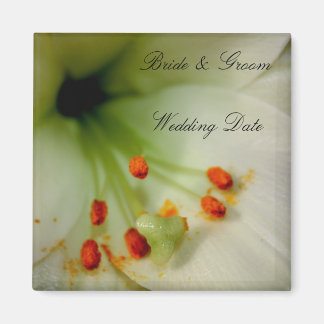 Bruiloft Souvenir Magnet - Bloemen