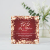 Bruiloft Sparkling Lights Goud Kaart (Staand voorkant)