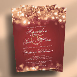 Bruiloft Sparkling Lights Goud Kaart