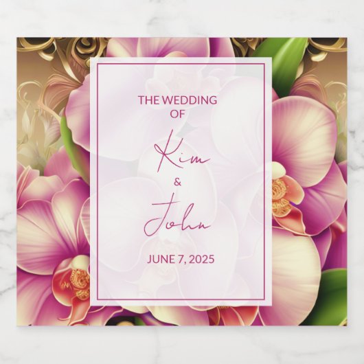  bruiloft sparkling wijnetiket (Enkel label)