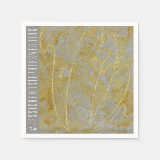 Bruiloft Standaard Servet Zilveren Voering (Voorkant)