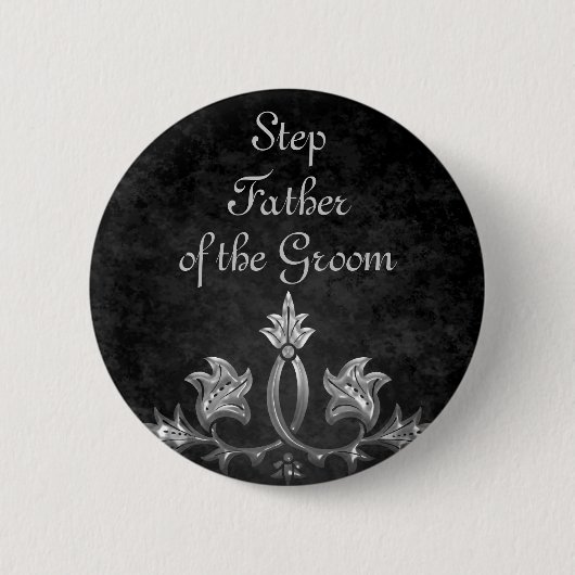 Bruiloft Stap Vader Ronde Button 5,7 Cm (Voorkant)