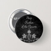 Bruiloft Stap Vader Ronde Button 5,7 Cm (Voorkant /achterkant)