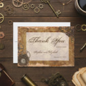 Bruiloft Steampunk Victoriaans Bedankkaart