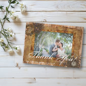 Bruiloft Steampunk Victoriaans Fotosjabloon Bedankkaart