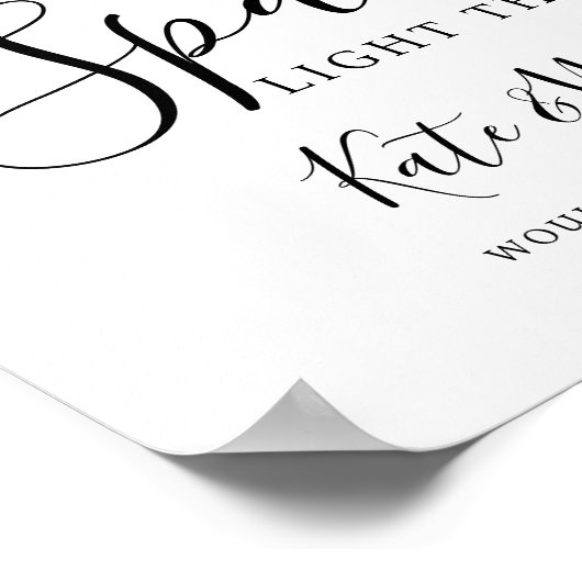 Bruiloft sterretje Verstuur bruiloft Poster (Hoek)