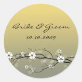 Bruiloft Sticker bloesems tak (Voorkant)