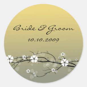 Bruiloft Sticker bloesems tak