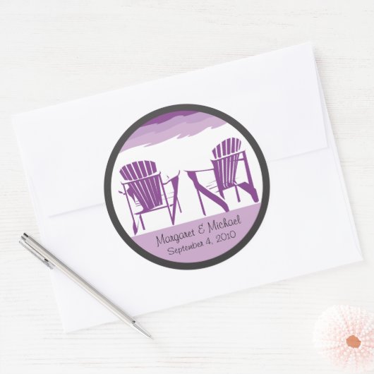 Bruiloft Sticker - gepersonaliseerd (Envelop)