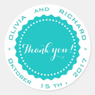 Bruiloft sticker met stempel