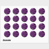 Bruiloft Sticker Paarse en Zilver Glitter Agaat (Vel)
