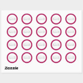 BRUILOFT STICKER SEAL moderne spot roze sinaasappe (Vel)