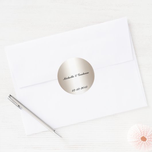 Bruiloft Sticker zilver (Envelop)