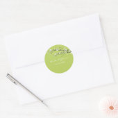 Bruiloft Stickers bloesems takken, aangepaste kleu (Envelop)