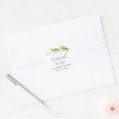 Bruiloft Stickers Dank u eenvoudige groen (Envelop)