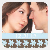 Bruiloft Stickers met uw foto (Voorkant)