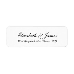 Bruiloft Stijlvol Handschrift Zwart Wit Elegant Etiket