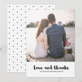 Bruiloft Stippen Liefde en Bedankt Foto (Voorkant / Achterkant)