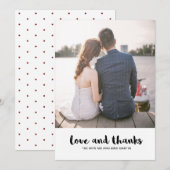 Bruiloft Stippen Liefde en Bedankt Foto (Voorkant / Achterkant)