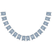 Bruiloft Stoffige Blauwe Bruid & bruidegom Namen E Vlaggetjes (Alle)