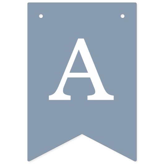 Bruiloft Stoffige Blauwe Bruid & bruidegom Namen E Vlaggetjes (Tweede vlag)