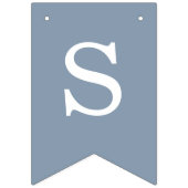 Bruiloft Stoffige Blauwe Bruid & bruidegom Namen E Vlaggetjes (Eerste vlag)