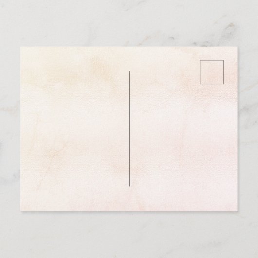 Bruiloft stoffige crème wilde bloem uitnodiging briefkaart (Achterkant)