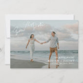 Bruiloft Strand Bestemming Save the Date | Foto (Voorkant)