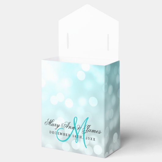 Bruiloft Strand Ombre Glitter Lichten Bedankdoosjes (Geopend)