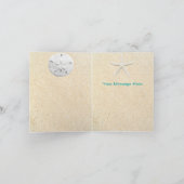 Bruiloft Strand Schelp Trouwkaart Bedankbrief Bedankkaart (Binnen)