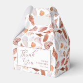 Bruiloft Strand Schelpen Waterverf Kust Chic Bedankdoosjes (Achterkant)