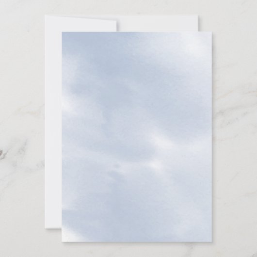 BRUILOFT | Stustblauwe Waterverf Kaart (Achterkant)