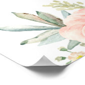 Bruiloft succulenten Countdown bord Poster (Hoek)