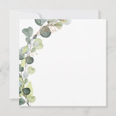 Bruiloft Succulenten Eucalyptus Groene Decoratie Kaart (Achterkant)