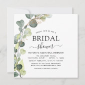 Bruiloft Succulenten Eucalyptus Groene Decoratie Kaart (Voorkant)