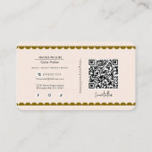 Bruiloft Taart Bakkerij Social Media Verbinding QR Visitekaartje (Achterkant)