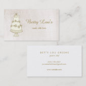 Bruiloft Taart Decorator Patisserie Bakkerij III Visitekaartje (Voorkant / Achterkant)