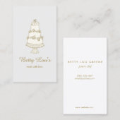 Bruiloft Taart Decorator Patisserie Bakkerij Visitekaartje (Voorkant / Achterkant)