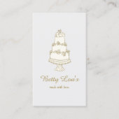 Bruiloft Taart Decorator Patisserie Bakkerij Visitekaartje (Voorkant)