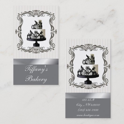 Bruiloft Taart Gebak Chef Bakkerij Visitekaartje (Voorkant / Achterkant)