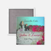 Bruiloft taart magneet (Voorkant / Achterkant)