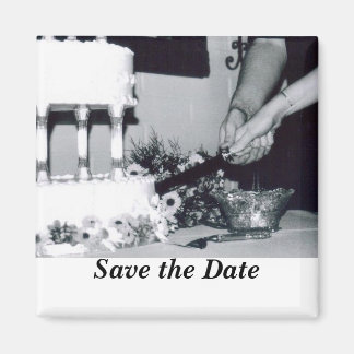 Bruiloft taart snijden magneet