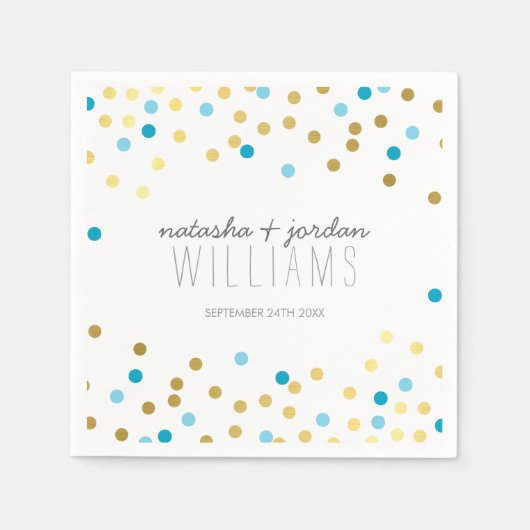 BRUILOFT TAFEL DECOR schattige confetti vlekken go Servetten (Voorkant)