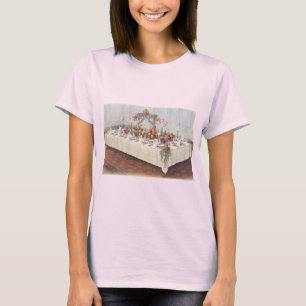 Bruiloft Tafel met Banket Stijl T-shirt