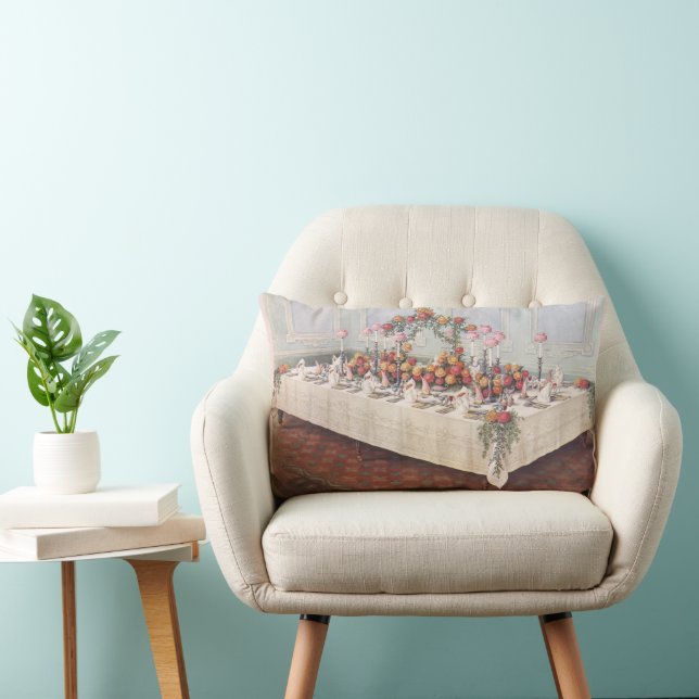 Bruiloft Tafel met Vintage Uitstraling Kussen (Stoel)