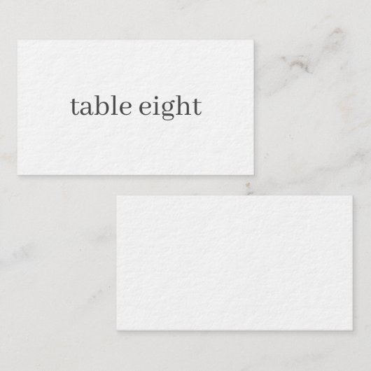 Bruiloft Tafel Nummer Behuizing Kaart (Voorkant / Achterkant)