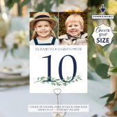 Bruiloft Tafel Nummer Teken Paar Foto's Kaart